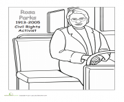Printable Rosa Parks coloring pages