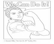 Printable Rosie The Riveter coloring pages