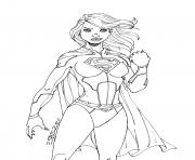 Printable superwoman power girl coloring pages