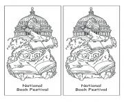 Printable national book festival bookmark by jan brett coloring pages
