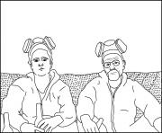 Printable jesse and walt breaking bad coloring pages