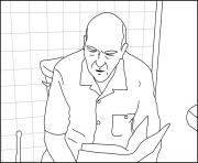 Printable Hank on a toilet Breaking Bad coloring pages