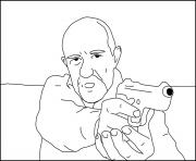 Printable Mike Ehrmantraut breaking bad coloring pages