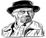 Printable walter white breaking bad coloring pages
