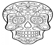 Printable sugar skull calavera coloring pages