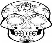 Printable cool sugar skull 2 1 calavera coloring pages