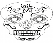 Printable sugar skull 1 calavera coloring pages