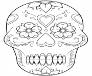 Printable sugar skull 2 calavera coloring pages