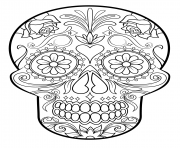 Printable sugar skull 3 calavera coloring pages