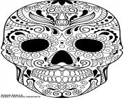 Printable sugar skulls day of the dead calavera coloring pages