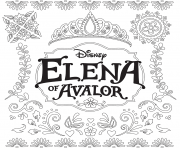 Printable Elena of Avalor disney princess Chanel Cartoon coloring pages