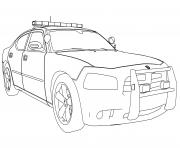 Printable new police car dodge charger coloring pages