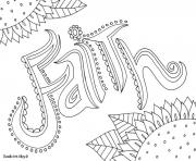 Printable word faith coloring pages