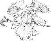 Angel of Death Lineart to Color