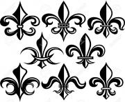 Printable Fleur De Lis New Orleans Stock Vector coloring pages