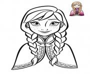 Printable anna frozen face 2018 coloring pages