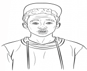 Printable jaden smith celebrity coloring pages