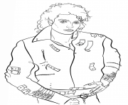 Printable michael jackson celebrity coloring pages