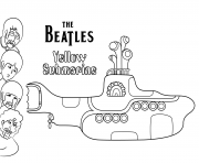 Printable the beatles yellow submarine celebritys coloring pages