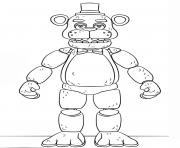 Printable fnaf toy golden freddy generation 5 coloring pages