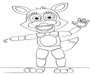 Printable mangle from five nights at freddys coloring pages
