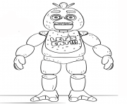 Printable fnaf toy chica lets eat coloring pages