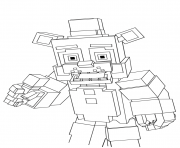 Printable minecraft freddy fnaf coloring pages