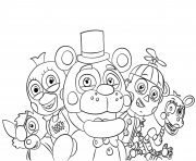 Printable five nights at freddys all characters coloring pages