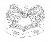Printable adult christmas bells zentangle coloring pages