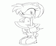 Printable amy rose sonic coloring pages