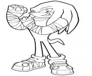 Printable knuckles the echidna sonic boom coloring pages