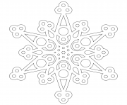 Printable modern snowflake mandala adult coloring pages