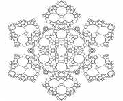 Printable snowflake mandala circles coloring pages