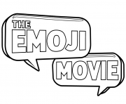 Printable the emoji movie logo coloring pages