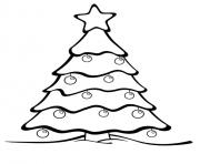 Printable Christmas Tree with a star coloring pages