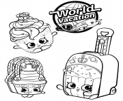 Printable Shopkins 8 Season World Vacation coloring pages