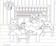 Printable Calico Critters Scan Schoolwork coloring pages