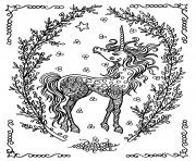 Printable unicorn adult by deborah muller coloring pages
