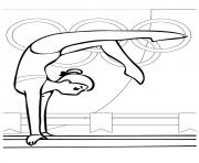 Printable Gymnastics olympic games coloring pages