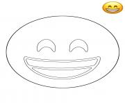 Printable Emoji Grinning Smile free sheets coloring pages