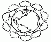 Printable earth day trees coloring pages