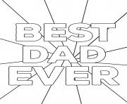 Printable Best Dad Ever Fathers Day coloring pages