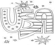 Printable usa doodle stars coloring pages