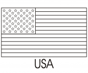 Printable usa flag easy coloring pages