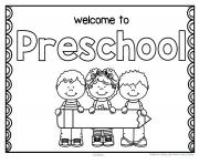 Printable back to school preschool coloring pages