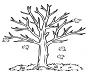 Printable fall tree coloring pages