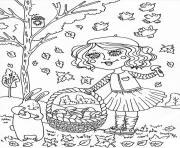 Printable peppy in september fall coloring pages