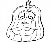 Printable goofy pumpkin halloween coloring pages