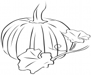 Printable pumpkin halloween fall leaves coloring pages