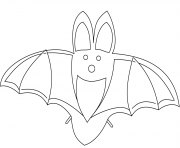 Printable bat halloween for kids coloring pages